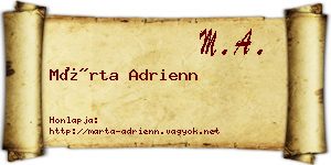 Márta Adrienn névjegykártya